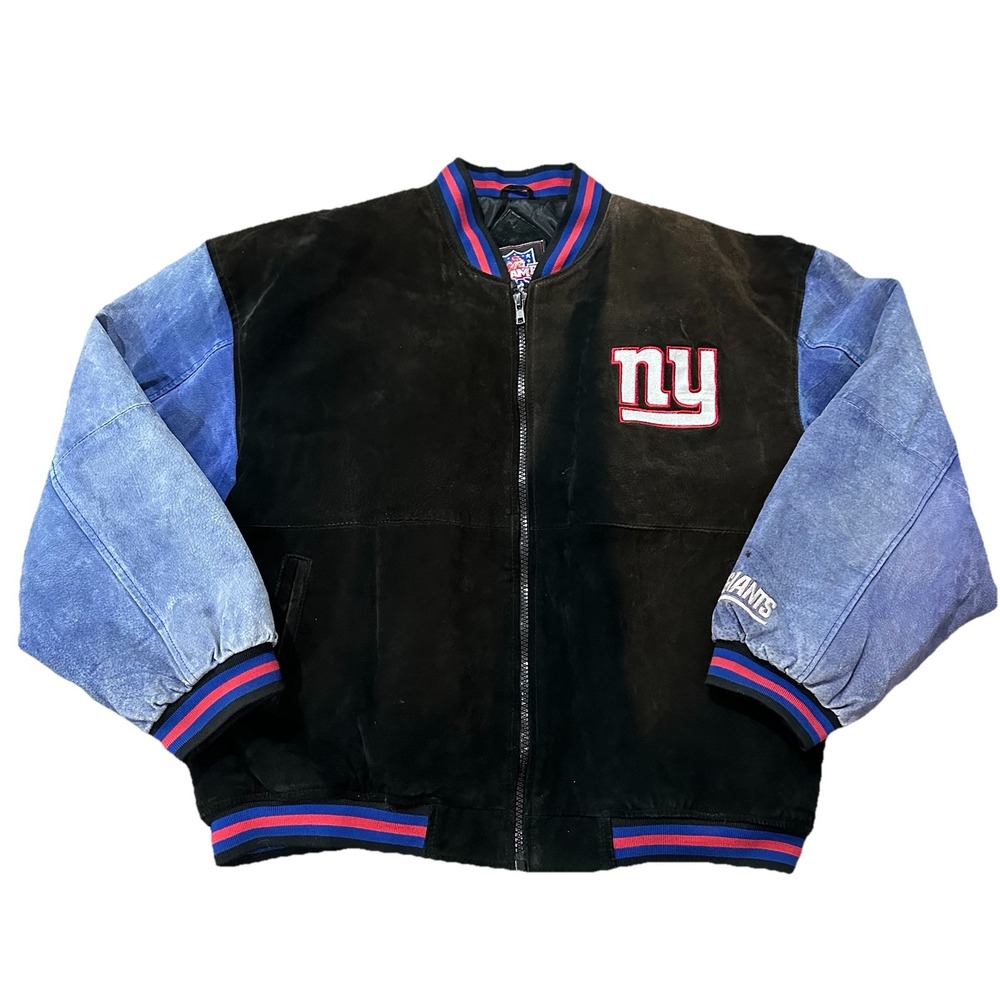 Vintage New York Giants Game Day Suede Jacket Size XL Varsity Style Jacket